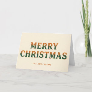 Western Desert Script Merry Christmas Holiday Card