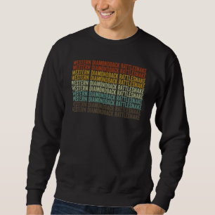 Western Diamondback Rattlesnake Retro Sweatshirt
