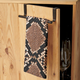 Western Diamondback Rattlesnake Skin Kitchen Towel