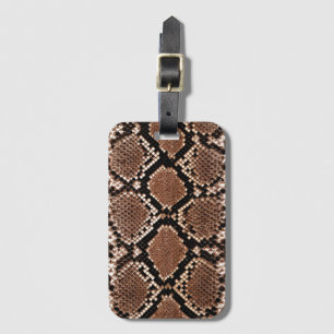Western Diamondback Rattlesnake Skin Luggage Tag