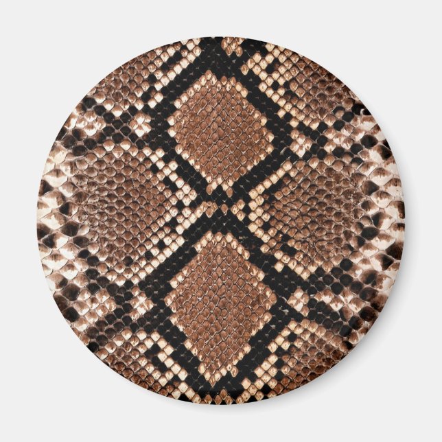 Western Diamondback Rattlesnake Skin Magnet (Front)