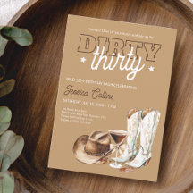 Western Dirty Thirty Cowgirl 30th Birthday Party