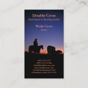 Western Dude Ranch Business Card