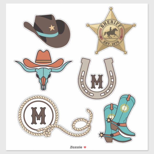 Western Elements With Monogram ID1318 (Sheet)