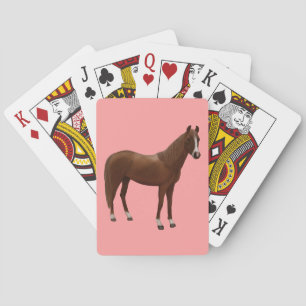 Western Equestrian Pink Cute Horse Playing Cards