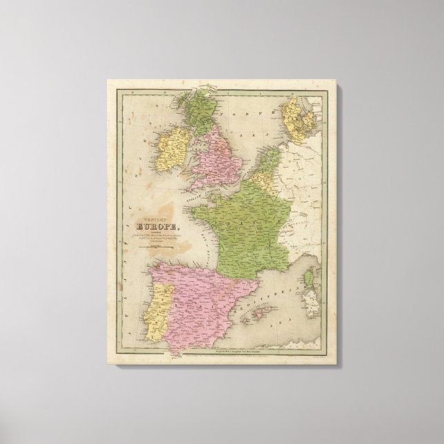 Western Europe Canvas Print (Front)