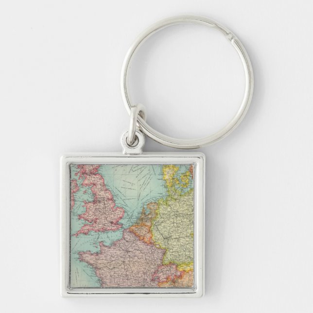 Western Europe communications Keychain (Front)