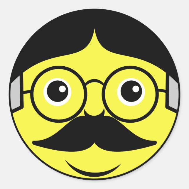 Western Face Classic Round Sticker (Front)