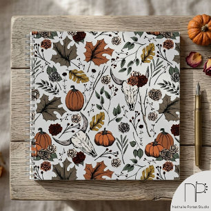Western Fall Harvest Cow Skull Notebook