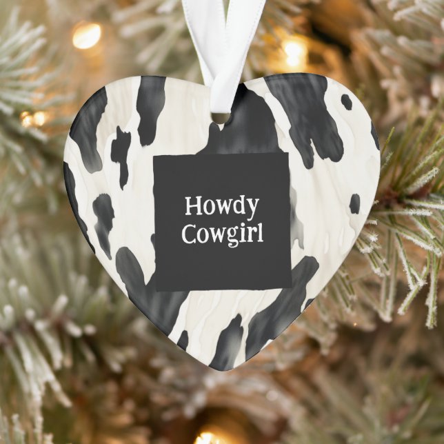 Western Farm Animal Cow Country Christmas Ornament (Tree)