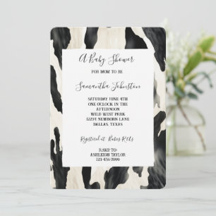 Western Farm Animal Cow Invitation