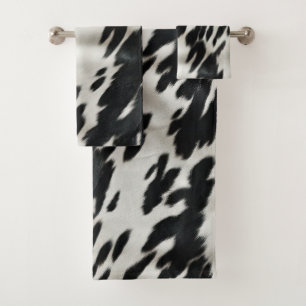 Western Farm Cowhide  Bath Towel Set
