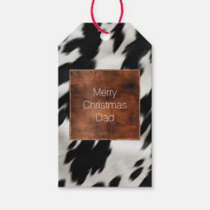 Western Farm Cowhide  Gift Tags