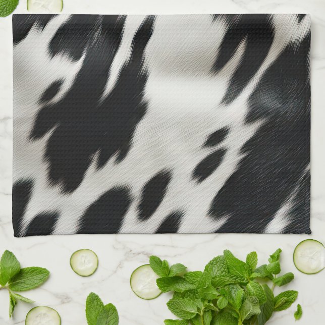 Western Farm Cowhide  Kitchen Towel (Folded)