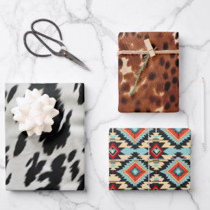Western Farm Cowhide Wrapping Paper Sheet