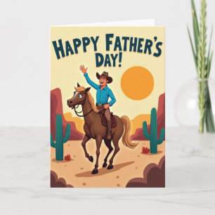 Western Fathers Day Scene Card