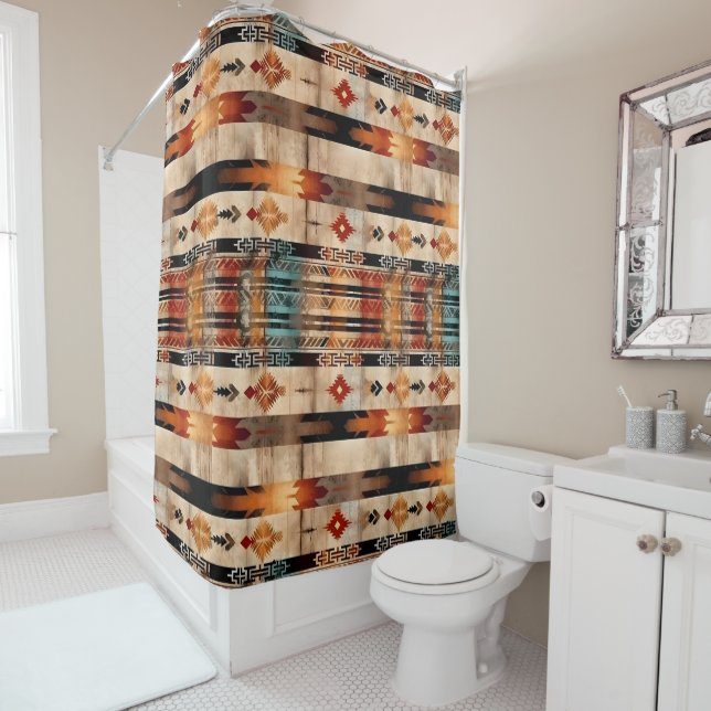 western faux wood tiled pattern  (In Situ)