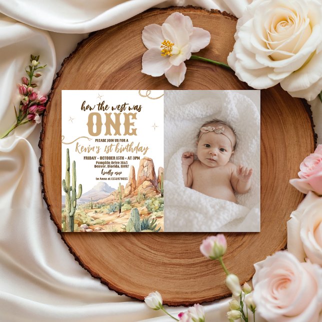 Western First Birthday Photo Invite (Creator Uploaded)