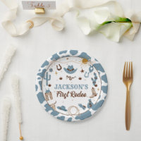 Western First Rodeo Boy 1st Birthday Blue