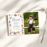 Western First Rodeo Wild West Cowboy Blue Birthday Thank You Card<br><div class="desc">Western First Rodeo Wild West Cowboy Blue Birthday Thank You Card</div>