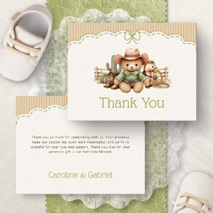 Western Gender Neutral Baby Shower Thank You Card