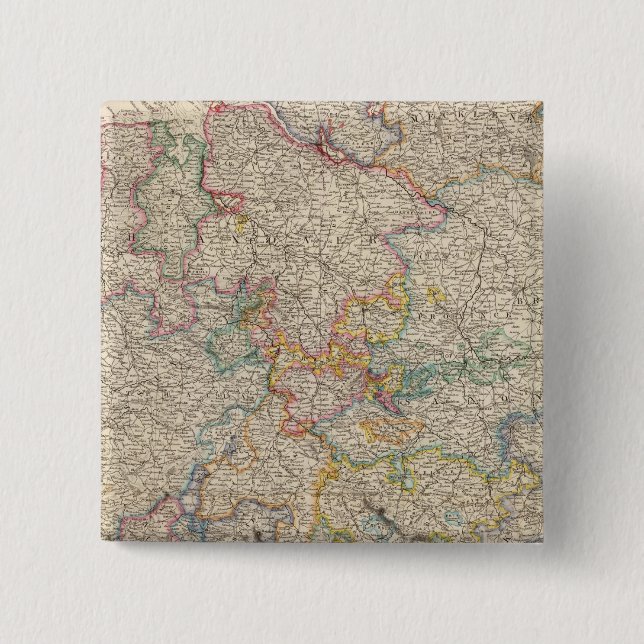 Western Germany 2 Inch Square Button (Front)