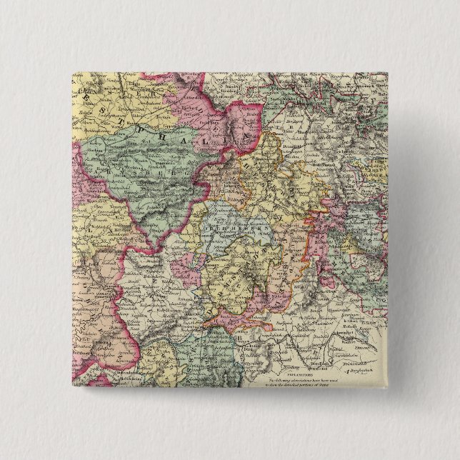 Western Germany 2 Inch Square Button (Front)