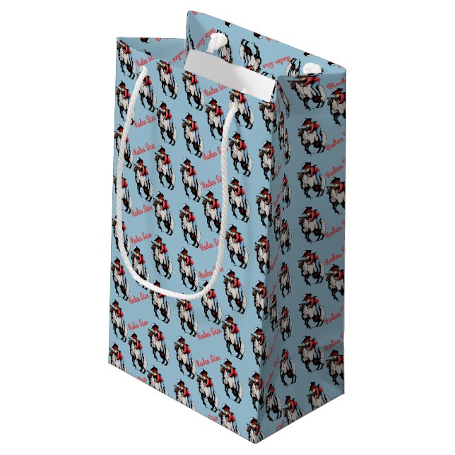 Western Gift Bag Rodeo Mutton Busting (Back Angled)