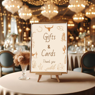 Western Gifts and Cards Bridal Shower Sign