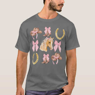 Western Girl Country Rodeo Pink Cowgirl Horse Coqu T-Shirt