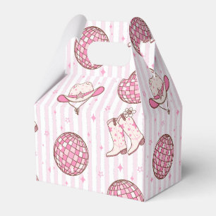 Western girl Cowboy Disco pink Favor Box