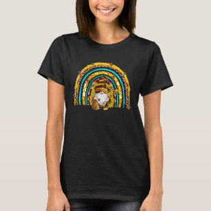 Western Gnome with Sunflowers Honeycomb Rainbow T-Shirt