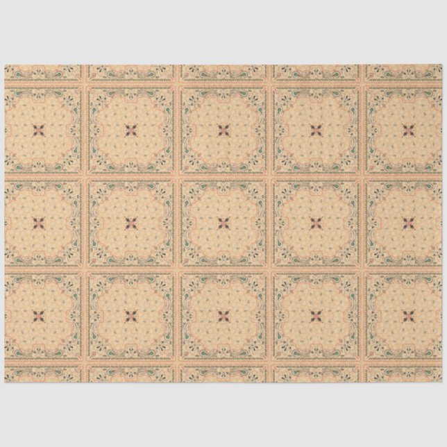 Western Gold Bandana Decoupage Tissue Paper (Front)