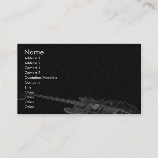Western Guitar Business Card (Front)