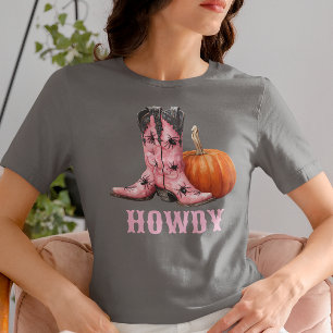 Western Halloween Cowboy Boots Howdy Tri-Blend Shirt