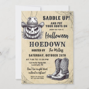 Western Halloween Hoedown Party, Spooky Cowboy Invitation