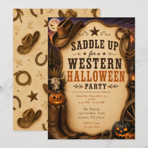 Western Halloween Party Invitation