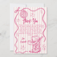 Western Hand Drawn Cowgirl Disco Bridal Shower
