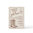 Western Hand Drawn Nothing Fancy Just Love Wedding