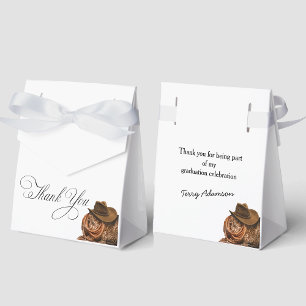 Western Hat and Lasso Graduation party Favor Box