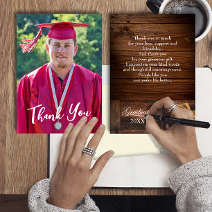Western Hat and Lasso Graduation Thank You card