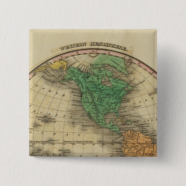 Western Hemisphere 16 2 Inch Square Button (Front)
