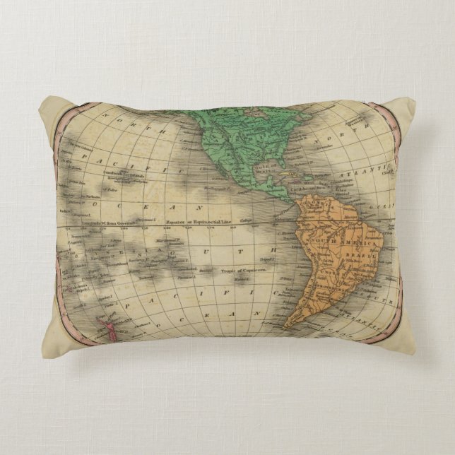 Western Hemisphere 16 Accent Pillow (Front)