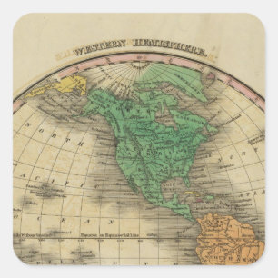 Western Hemisphere 16 Square Sticker