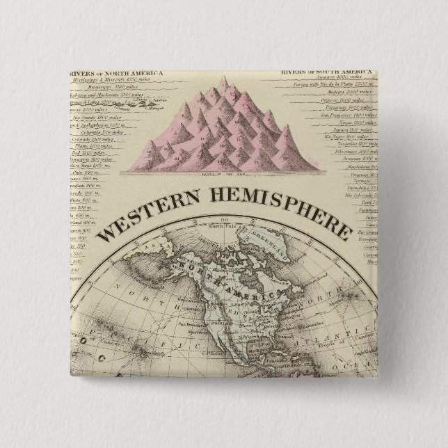 Western Hemisphere 17 2 Inch Square Button (Front)