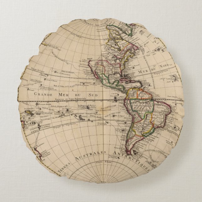 Western Hemisphere 3 Round Pillow (Front)