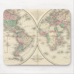 Western Hemisphere Eastern Hemisphere Mouse Pad
