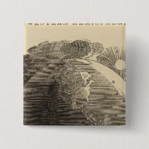 Western Hemisphere Map by Goodrich 2 Inch Square Button
