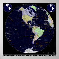 Western Hemisphere Map