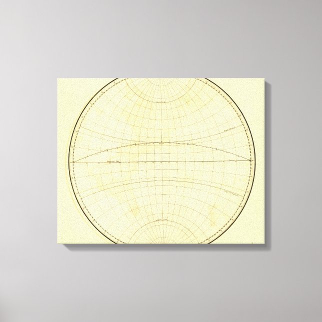 Western Hemisphere Outline Canvas Print (Front)